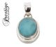 Larimar from the Dominican Republic in 925/000 silver 