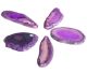 PURPLE agate pendants with drill hole for a lace, wax cord or chain. Size 30-50mm per piece.