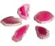 PINK agate pendants with drill hole for a lace, wax cord or chain. Size 30-50mm per piece.