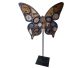 Achat-Schmetterling aus natürlichem Achat auf Sockel.