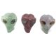 Extraterrestres avec différents yeux de pierres précieuses (40 mm) gravés à la main dans diverses pierres précieuses.