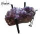 Amethyst-Tisch (superexklusiv mit wunderschönem handgeschmiedetem Eisenrahmen und Beinen, Lieferung ohne Glasplatte), zwischen 20 und 35 Kilo