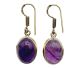 Amethyst “gold on silver” free-form earrings in well-set craftsmanship (The shape varies per set of earrings, supplied as an assortment)