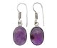 Amethyst “silver” earrings free form in well-set craftsmanship (The shape varies per set of earrings, supplied as an assortment)