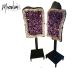 Amethyst pair (128 & 116 kilos = 244 kilos) from 1987 (the very best colour) from the now closed “La Cordichera