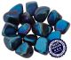 Aqua aura tumbled stones