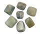 Tumbled stones of Aquamarine quality. B from Brazil, cut in India.