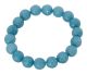 Aquamarine - 10mm faceted bead bracelet from Nigeria