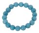 Aquamarijn in zeer mooi blauw 10 mm facet geslepen kogelarmband uit Nigeria.