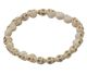 Skull armband 8 mm in fraaie witte Howliet (magnesiet)