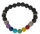 Lava - bracelet avec des pierres de chakra (bestsold bracelet of 2019)