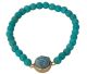 Bracelet en Turquoise avec pendentif Angelaura 925/000 or sur argent