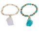 Ibiza - bracelets avec turquoise et / ou aura d'ange