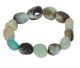 Bracelet made of Amazonite with Tourmaline and sometimes Rockcrystal from USA