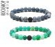 8MM Agate bracelets in Green and Gray (Colored Agate)