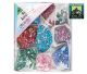 Mini coffret assortiment de 10 à 12 améthystes Aura. 95 x 80 x 40 mm.