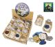Aura kwartsgeodes in vele kleuren met 32 stuks verpakt in een display.
