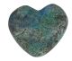 Azurite heart XXL polished on one side and rough on the other side - NEW MINE