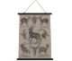 School board deer and cervids on XL size linen cloth as in school.