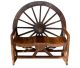 Bench made from old buffalo cart wheel OUR MOST SOLD FURNITURE 