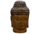 Zen Boeddhahoofd houten beeld (omstreeks 1930-1950)