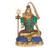 Shiva du Népal investi avec Turquoise, Lapis-lazuli & Corail