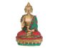 Boeddha uit Nepal belegd met Turkoois, Lapis-lazuli & Koraal