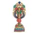 Ganesha (on bird) from Nepal invested with Turquoise, Lapis-lazuli & Coral