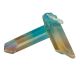 Cristal de roche Aura bicolore (aura Aqua avec aura solaire) Venant des États-Unis.
