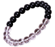 Black & white armband van Bergkristal en zwarte Onyx.