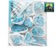 Mini coffret assortiment contenant 10 à 12 grappes d'apatite bleue. 95 x 80 x 40 mm.