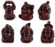 Buddha Set mit sechs Buddhas in verschiedenen Positionen