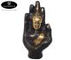 Bronzene Hand Buddhas 120x65mm, hergestellt in Indonesien. (wird je nach Verfügbarkeit in Braun/Grün oder Goldbronze geliefert)