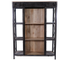 Stelling- / boekenkast gemaakt in oude industriële stijl, Mooi als winkelinterieur. 184x40x137cm.