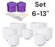 Set van 7 Kristallen klankschalen 6-13 inch met gratis tas, beaters en O-Ringen.