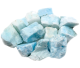 Bag with 100 grams of raw Hemimorphite (often called Chinese Larimar)