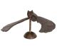 Chouette volante en bronze de Java / Indonésie, entièrement coulée à la main et fabriquée avec amour
