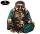 Bouddha du gros ventre en bronze 50x50mm fabriqué en Indonésie. (livré en marron/vert ou bronze doré selon disponibilité)