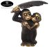 Kussende Affen aus Bronze, 100 x 80 mm, hergestellt in Indonesien. (Lieferung in brauner Bronze)