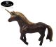 Bronzen Unicorn 125x105mm gemaakt in Indonesië. (geleverd in bruin/groen of goudkleurig brons afhankelijk van beschikbaarheid)