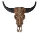 Buffel schedel gemaakt van hout, waarheidsgetrouw gegraveerd in prachtig hout. (Met indianen motief)