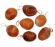 Drilled pendants made of Carnelian (natural, not dyed) from India with drilled silver pin & hanging eye.