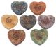 Coeurs Chakra en pierres gemmes XXL en Orogonite & symbole-Reiki