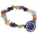 Chakra-armband (met Aquamarijn, Granaat, Amethist, Citrien, Lapis, Peridoot & Carneool)