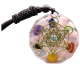 Orgonite Chakra pendant with 7 types of gemstone on a 70 cm cord.