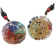 Necklace with Chakra pendant filled with gemstone split.
