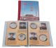 Booklet (175x130mm) with 10 real commemorative coins 