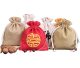 Linen bags with drawstring for gemstones, jewelry, etc.