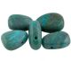 Chrysocolla met Turkoois (Peru) doorboorde druppelhanger (ongeveer 25x18mm) ZELDZAAM