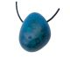 Pierced Chrysocolla from Peru in top quality stone. Ideal in combination with washing cord.